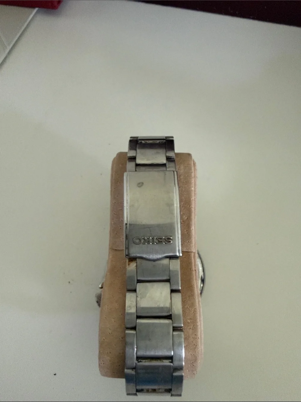 Seiko Men's Diver Watch with Blue and Red Bezel